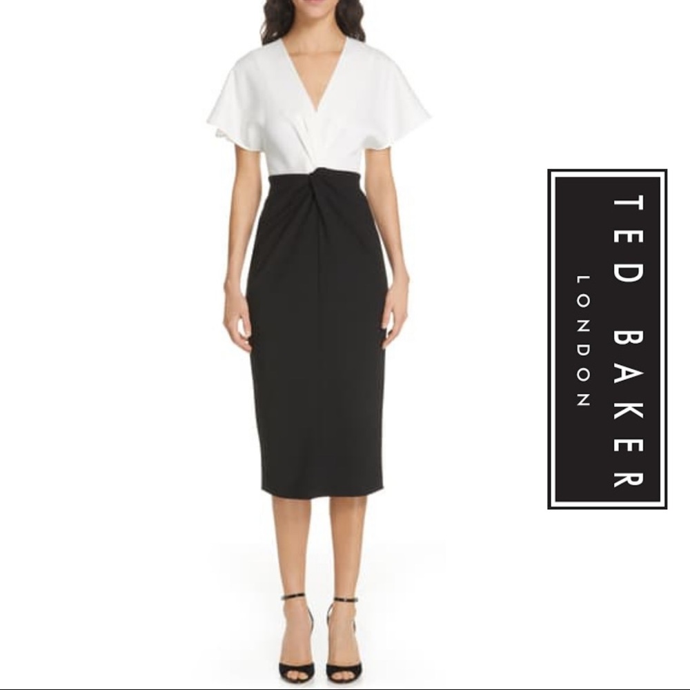 NWT Ted Baker ELLAME wrap over bodycon dress